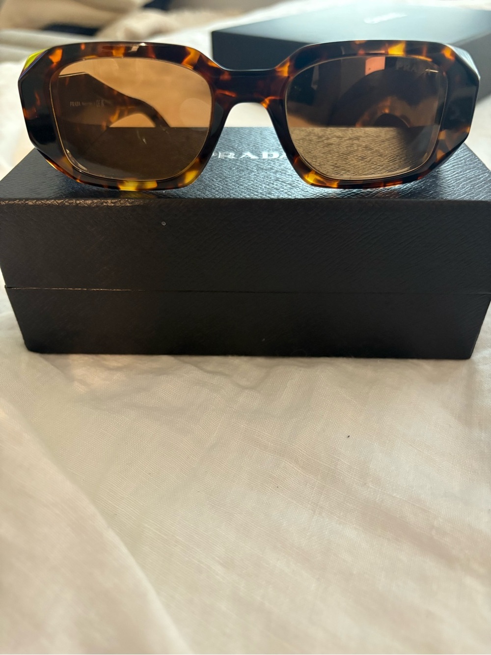 Prada Tortoiseshell Oversized Square Sunglasses - Brown